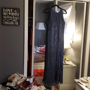 Blue glitter maxi dress